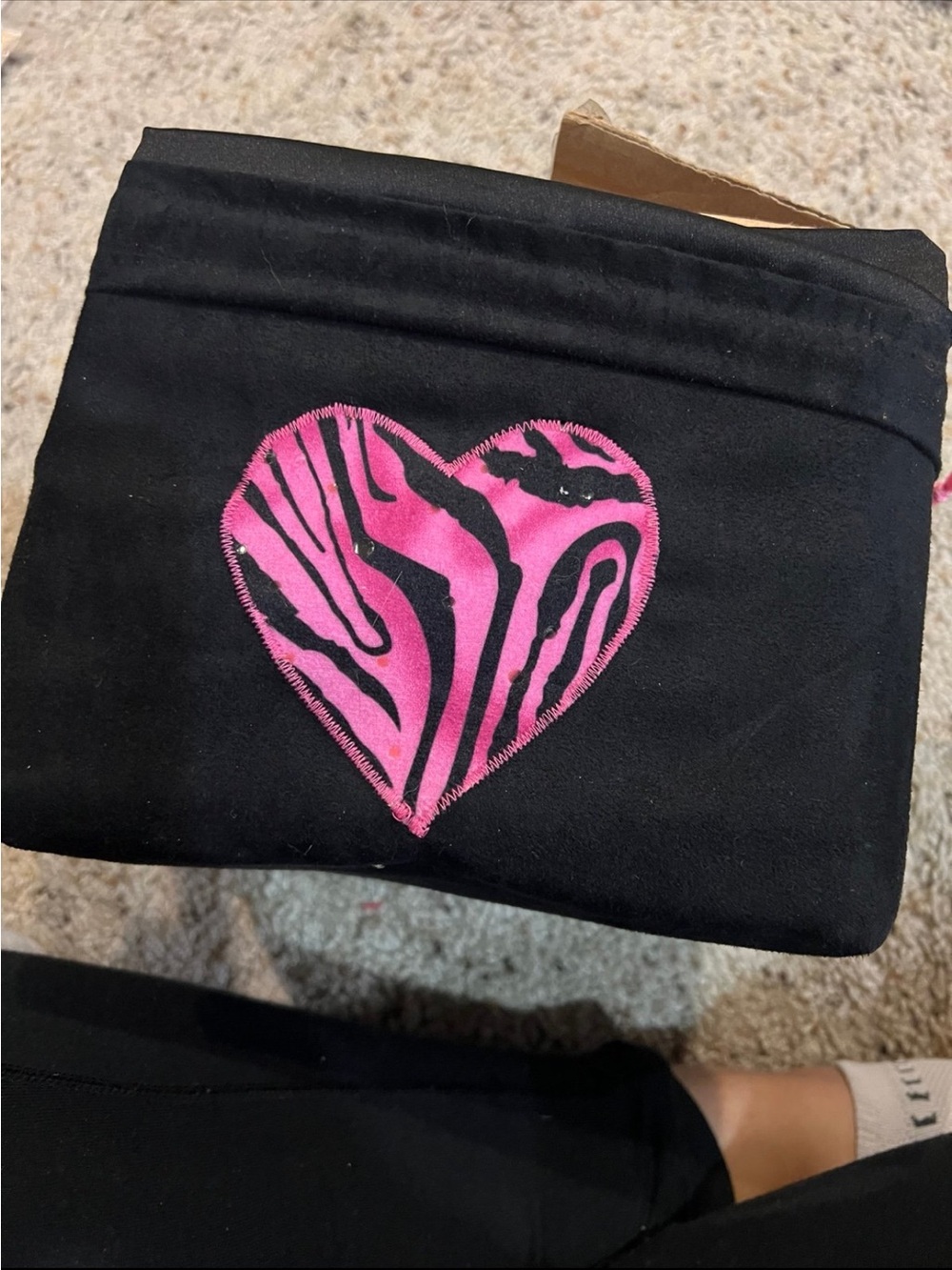 Pink Zebra Heart Pillow - Picture 6 of 7